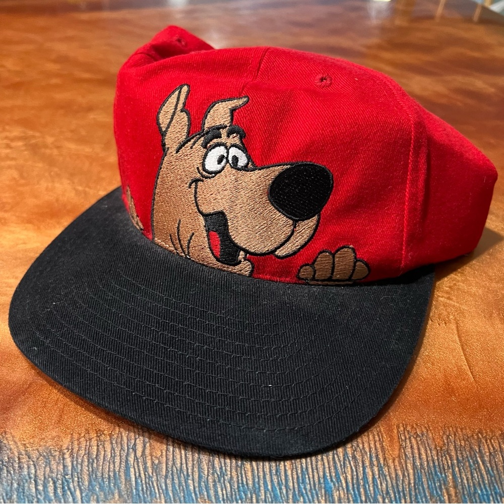 Vintage 90s Scooby Doo Red Embroidered SnapBack adjustable baseball hat one size